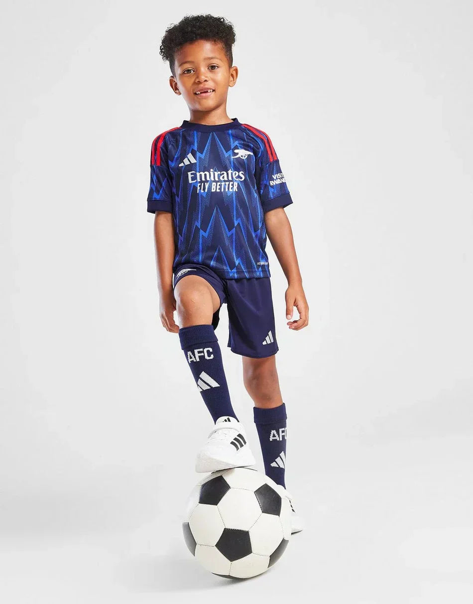 Arsenal 2025/26 Away Kids Kit