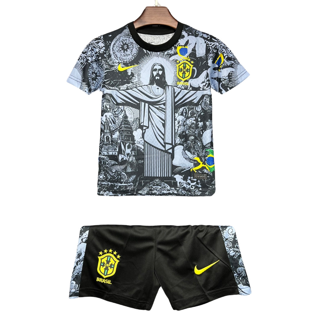 Brazil Jesus Kids Football Kit 24 25 - Special Edition Kids Football Kit