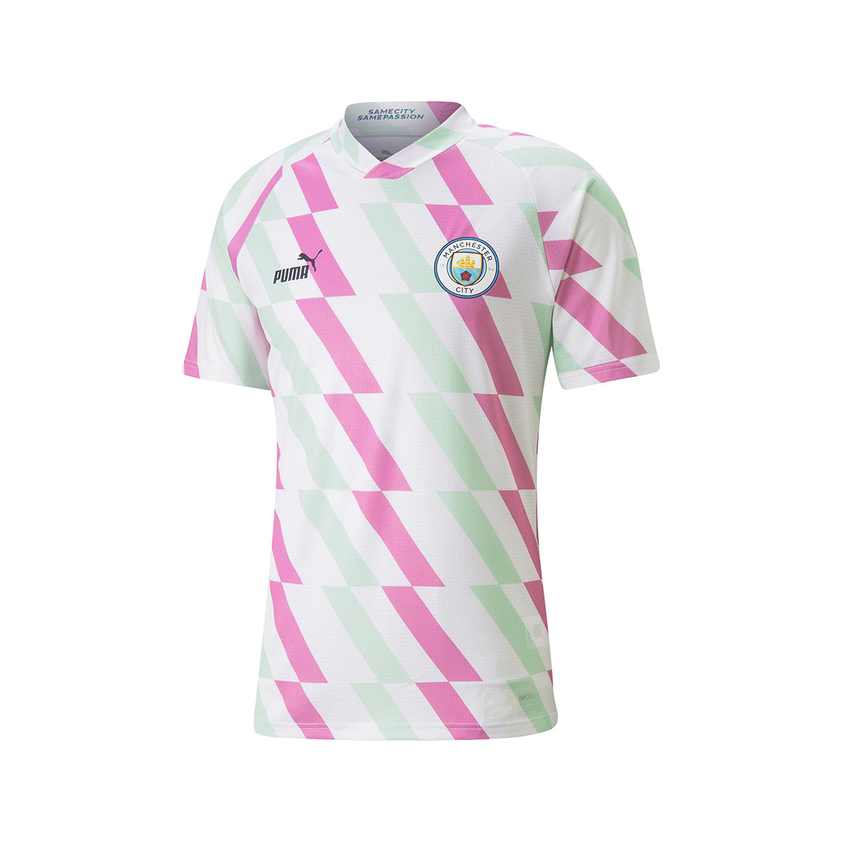 Manchester City Pre-Match Shirt Drop 2 - White/Green/Mauve Pop