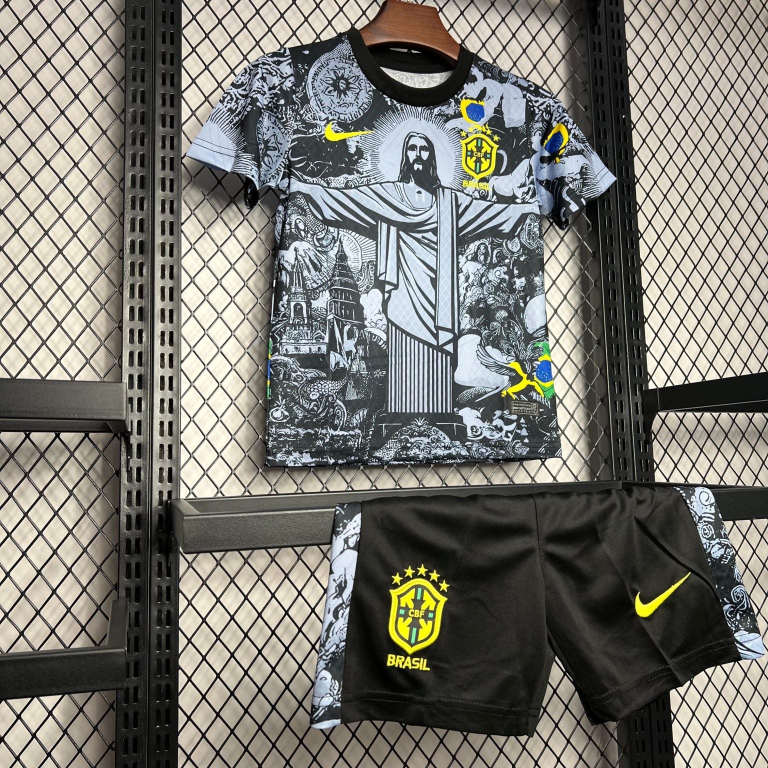 Brazil Jesus Kids Football Kit 24 25 - Special Edition Kids Football Kit